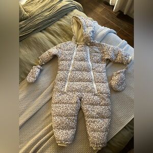 Rylee + Cru Cream Floral  Snowsuit